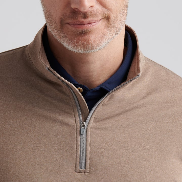 Perth Melange Performance Quarter Zip Peter Millar