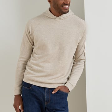 Crown Comfort Knit Hood Beige Peter Millar