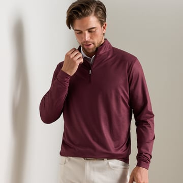 Perth Herringbone Performance Zip Punainen Peter Millar