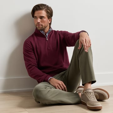 Crown Comfort Pullover Punainen Peter Millar