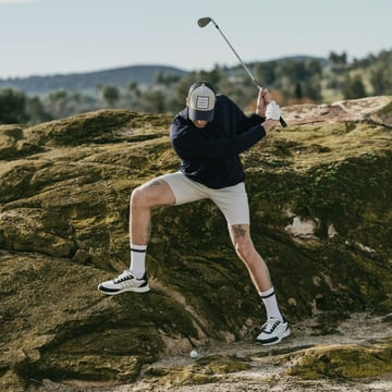 M 4-Way Stretch Short Grå Bogeys & Birdies