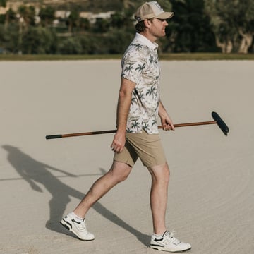 M 4-Way Stretch Short Beige Bogeys & Birdies