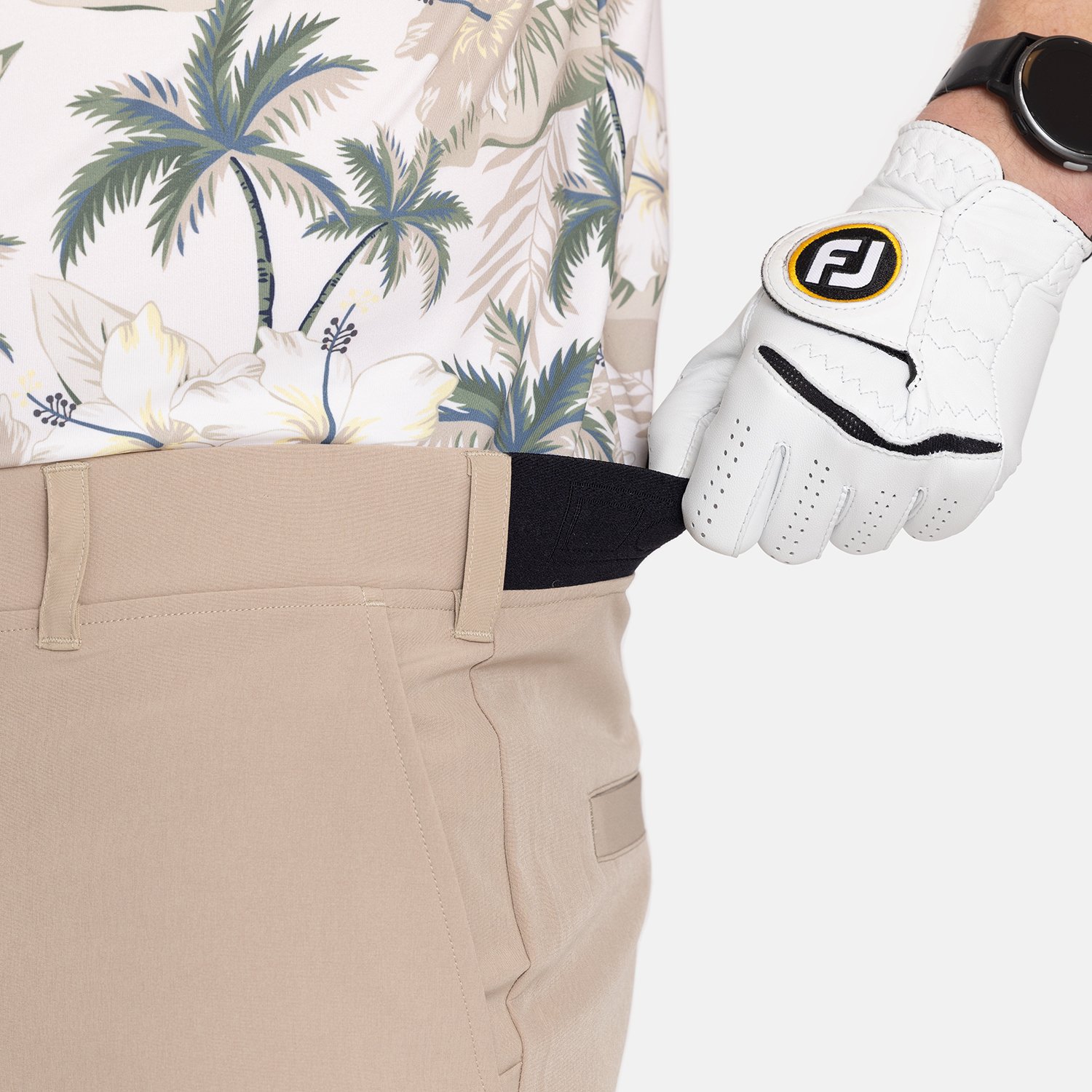 M 4-Way Stretch Short Beige Bogeys & Birdies