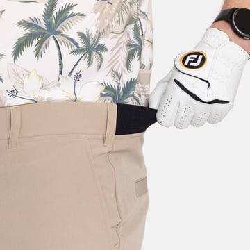 M 4-Way Stretch Short Beige Bogeys & Birdies