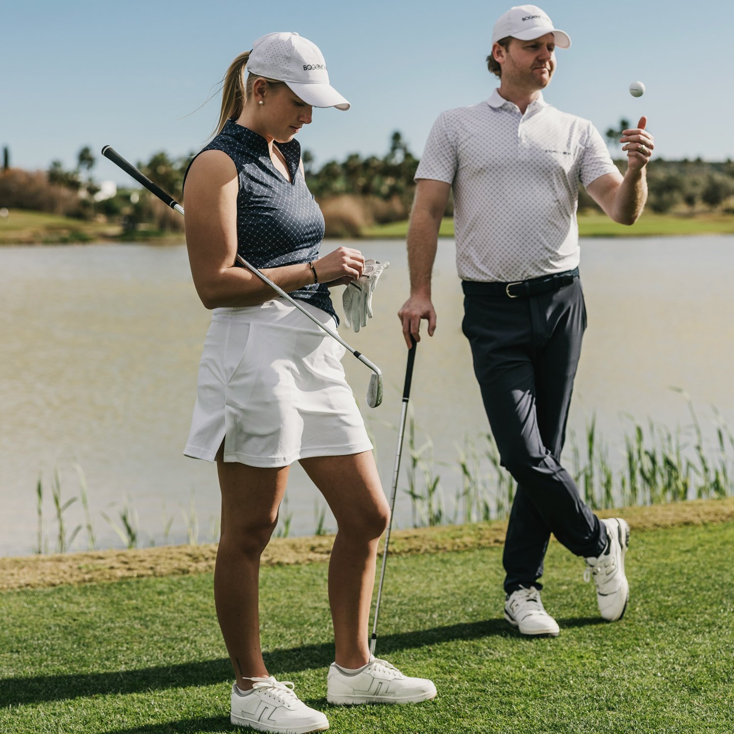 M 4-Way Stretch Pant Blå Bogeys & Birdies