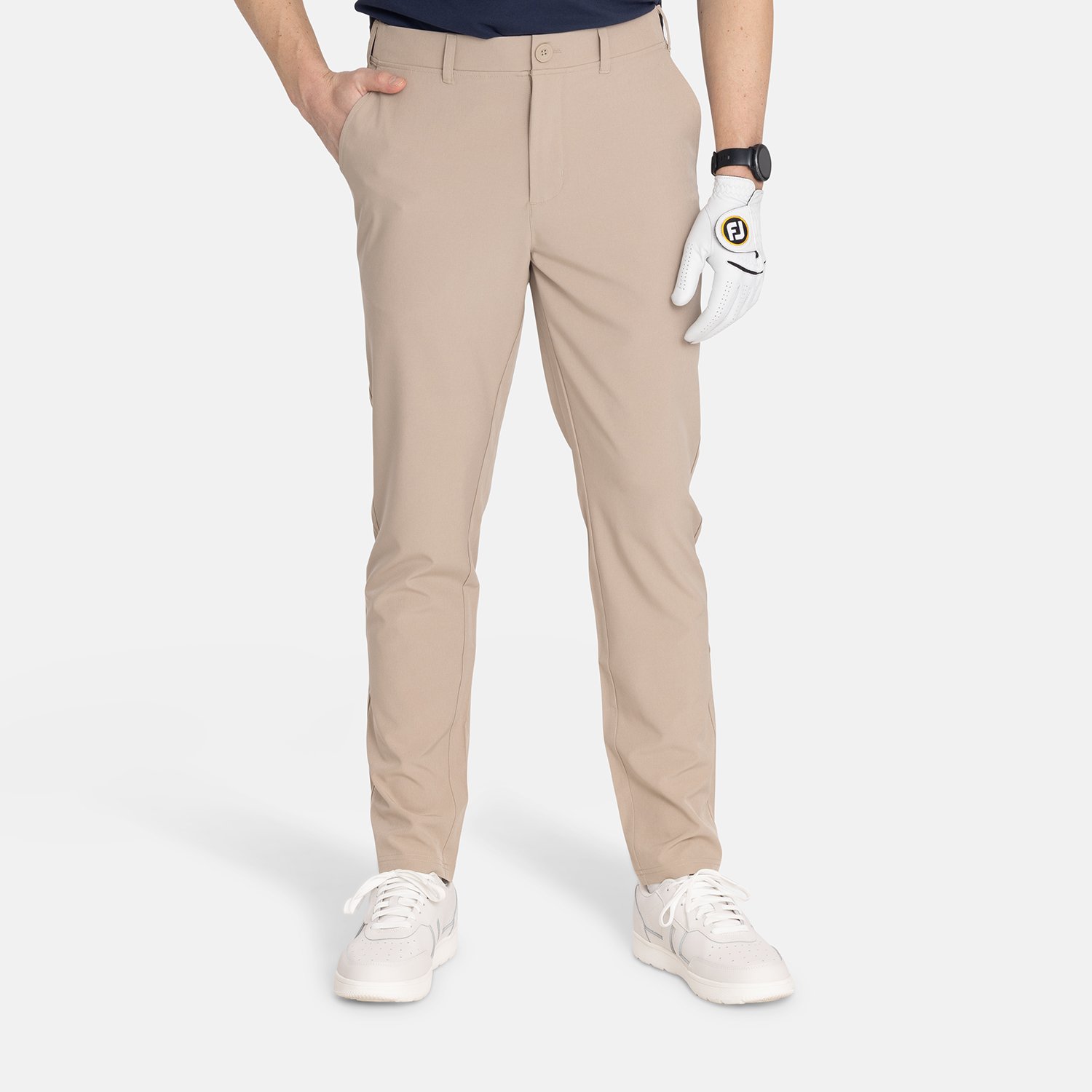 M 4-Way Stretch Pant Beige Bogeys & Birdies