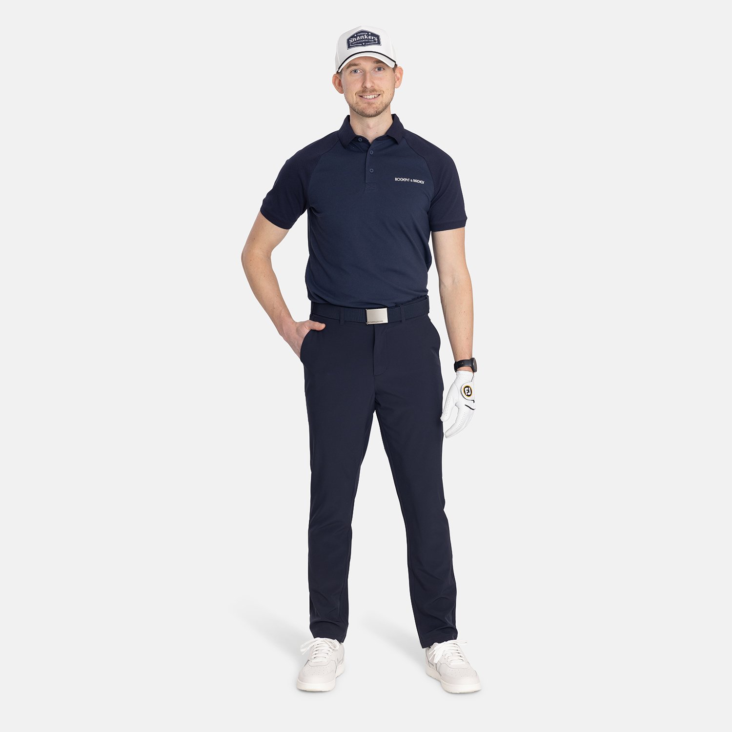M 4-Way Stretch Pant Blå Bogeys & Birdies