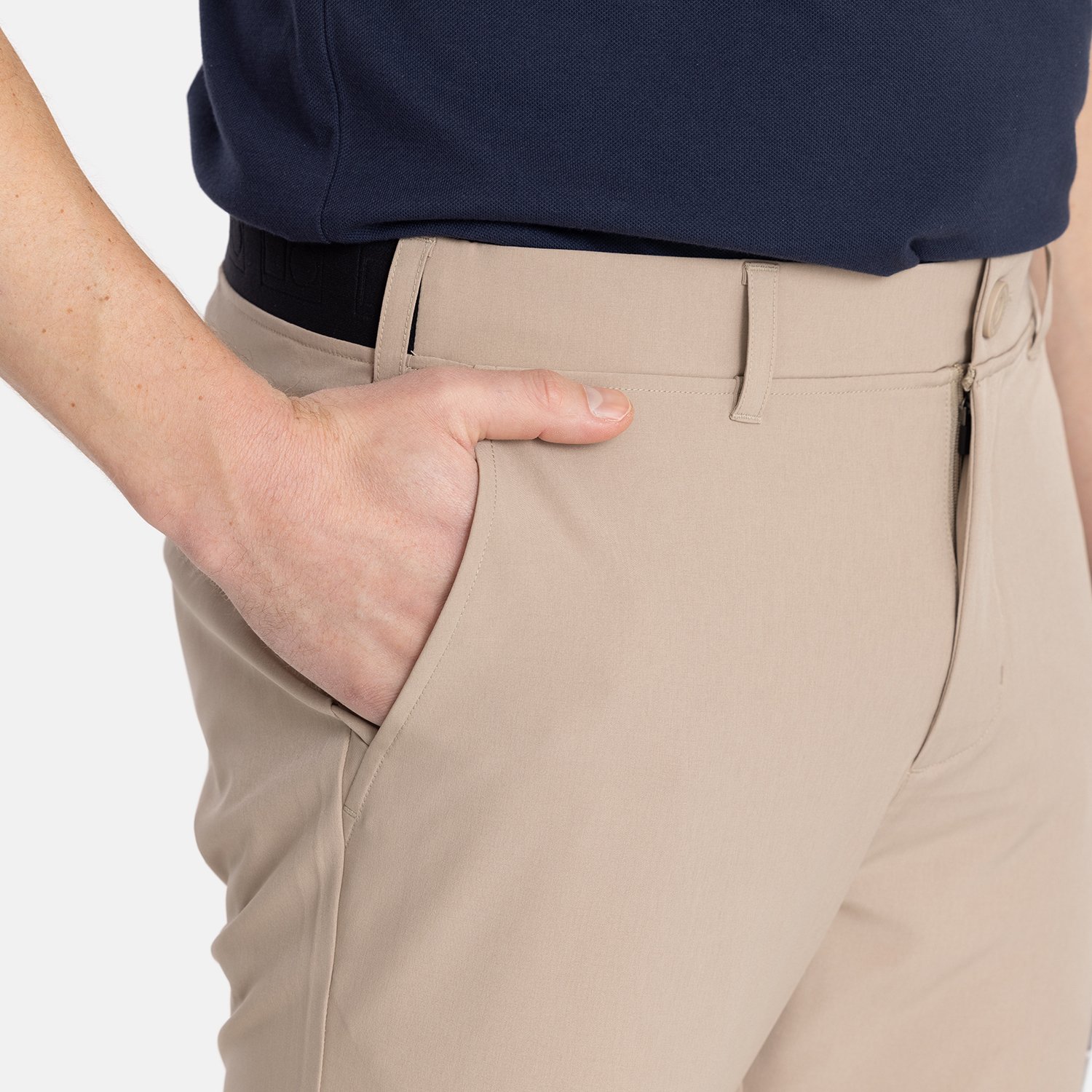 M 4-Way Stretch Pant Beige Bogeys & Birdies