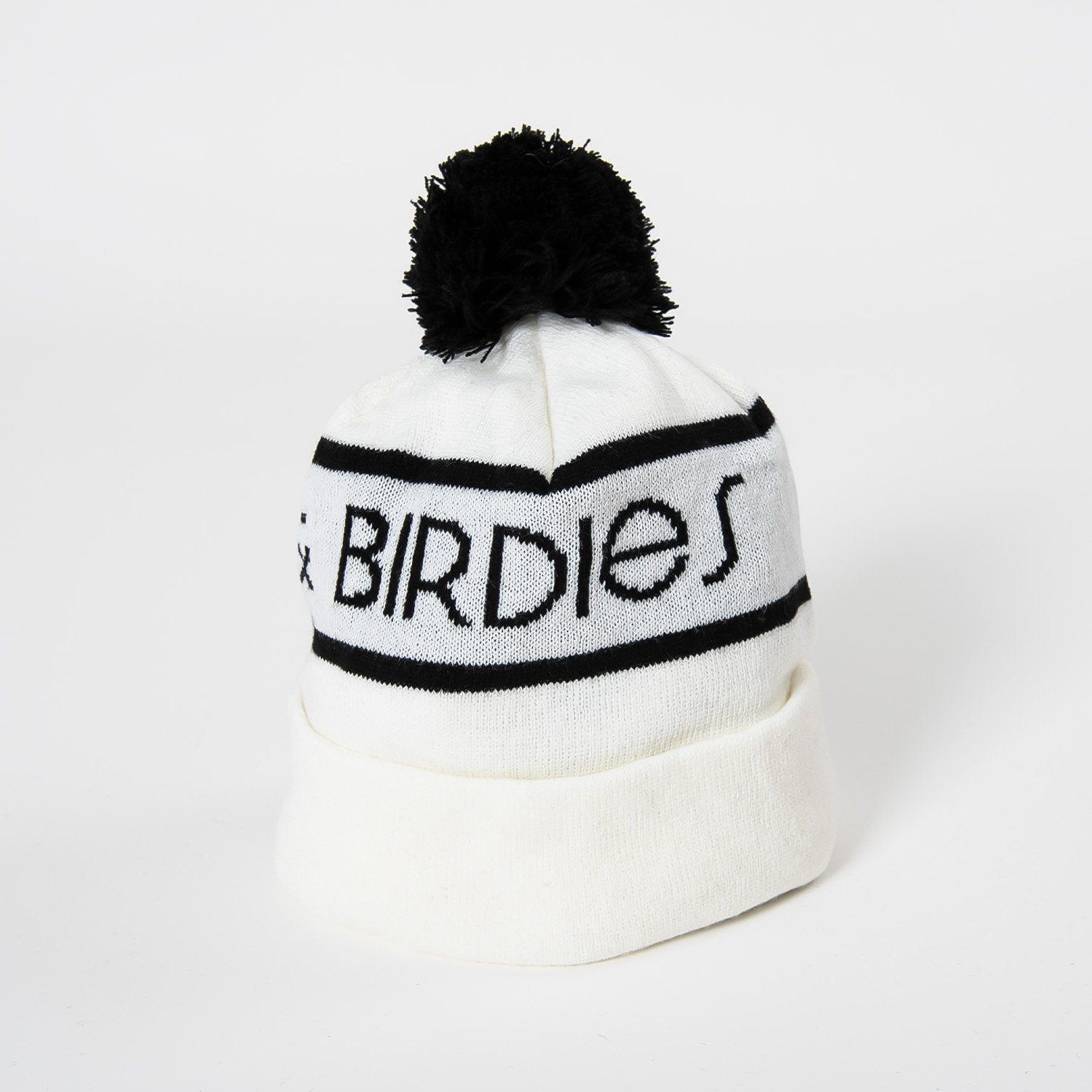 Bobble Hat Hvid Sort