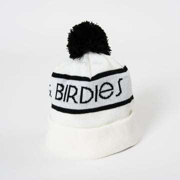 Bobble Hat Hvid Sort Bogeys & Birdies