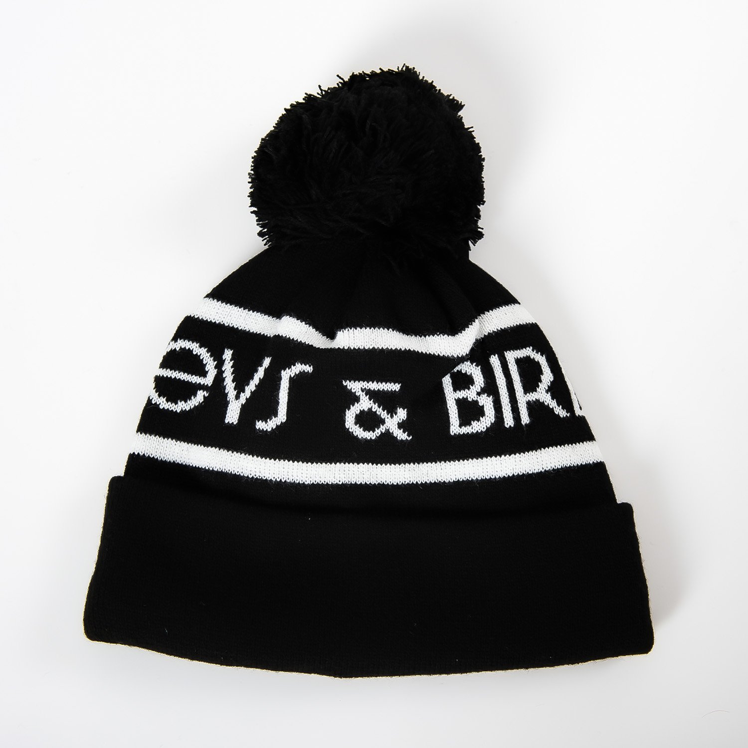 Bobble Hat Black White Bogeys & Birdies
