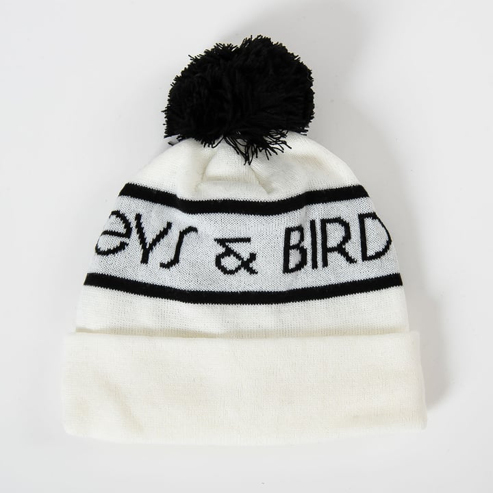 Bobble Hat Weiß Schwarz Bogeys & Birdies