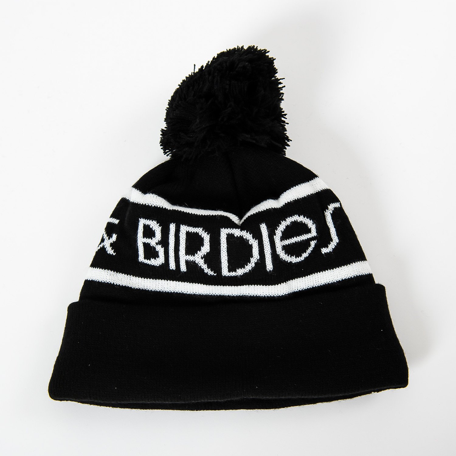 Bobble Hat Black White Bogeys & Birdies