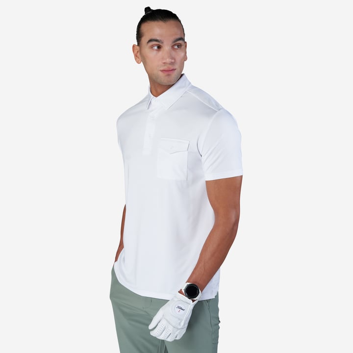 M Tech Pocket Pique Weiß Bogeys & Birdies