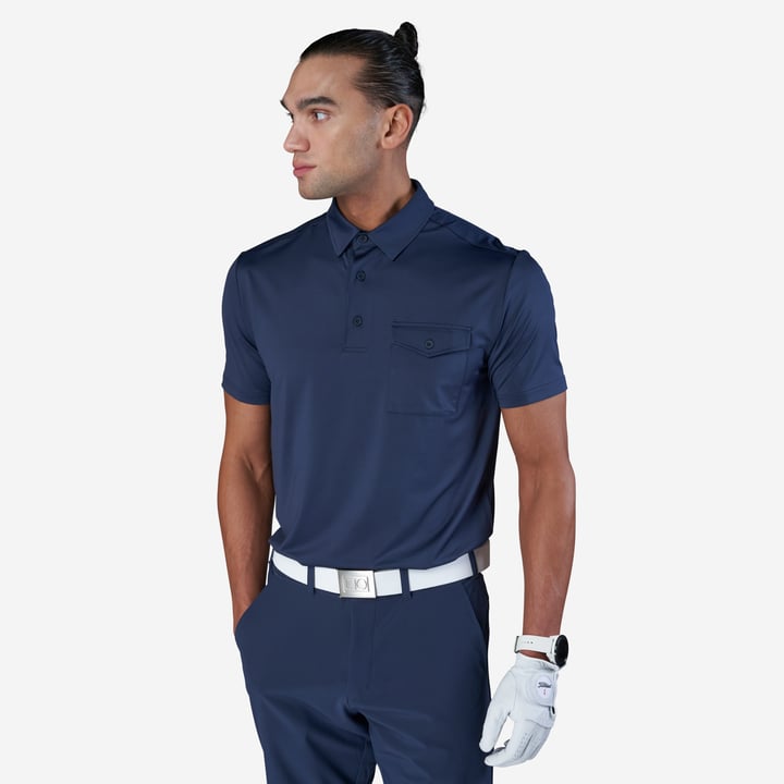 M Tech Pocket Pique Blau Bogeys & Birdies