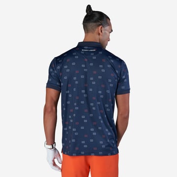 M Tech AOP 2.0 Pique Blå Bogeys & Birdies