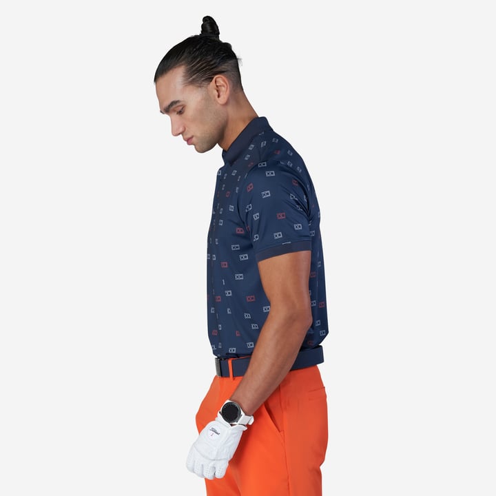 M Tech AOP 2.0 Pique Blå Bogeys & Birdies
