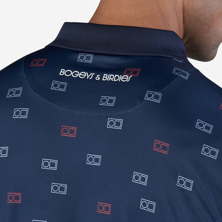 M Tech AOP 2.0 Pique Blå Bogeys & Birdies