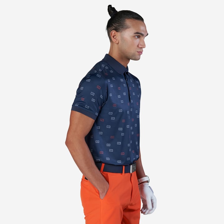 M Tech AOP 2.0 Pique Blå Bogeys & Birdies