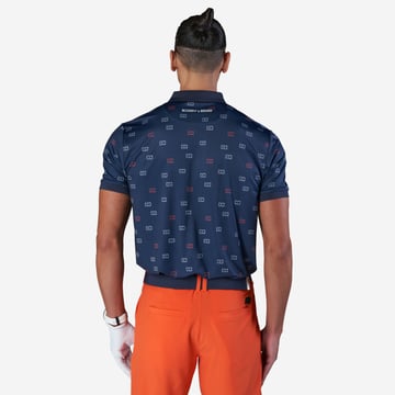 M Tech AOP 2.0 Pique Blå Bogeys & Birdies