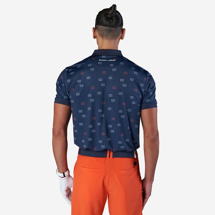 M Tech AOP 2.0 Pique Blå Bogeys & Birdies
