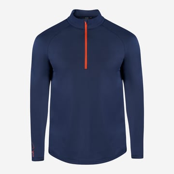 M Mid Layer LS Zip Blå Bogeys & Birdies