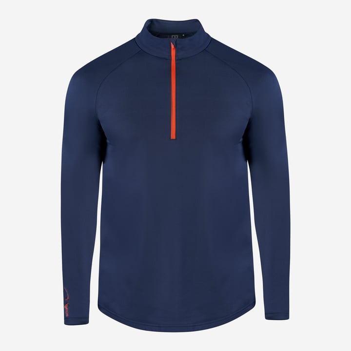 M Mid Layer LS Zip Blå Bogeys & Birdies