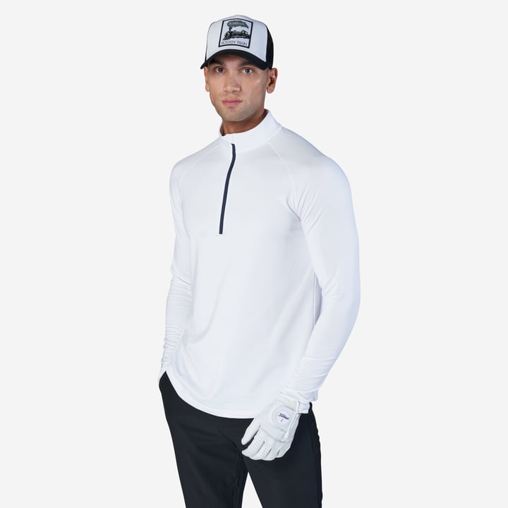 M Mid Layer LS Zip Hvid Bogeys & Birdies