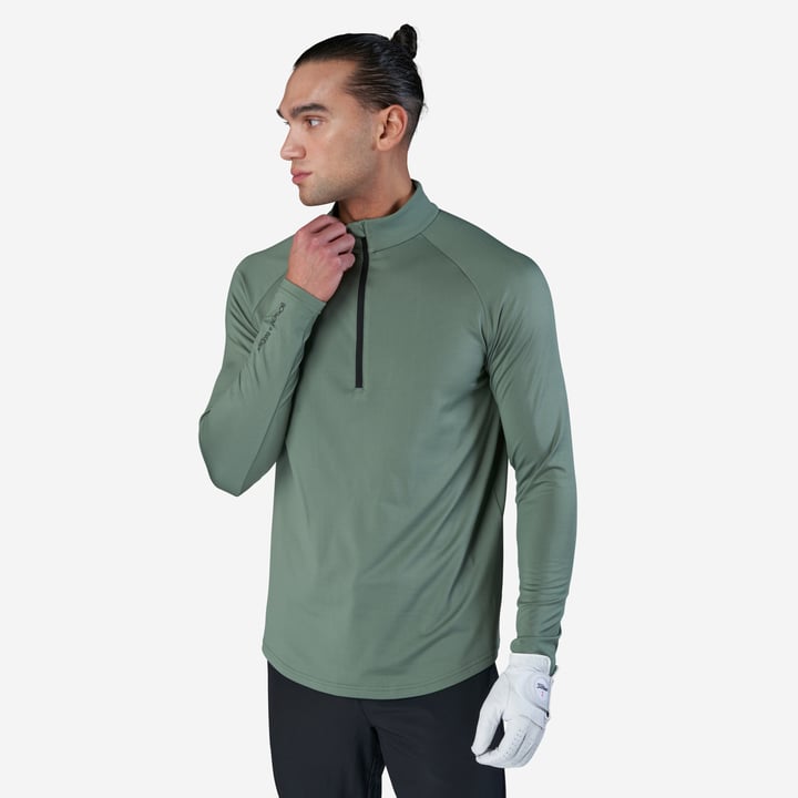 M Mid Layer LS Zip Grön Bogeys & Birdies