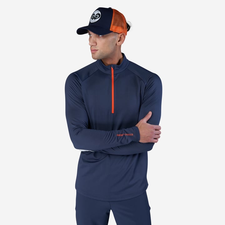 M Mid Layer LS Zip Blå Bogeys & Birdies