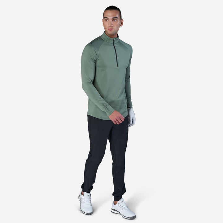 M Mid Layer LS Zip Grön Bogeys & Birdies