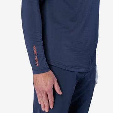 M Mid Layer LS Zip Blå Bogeys & Birdies