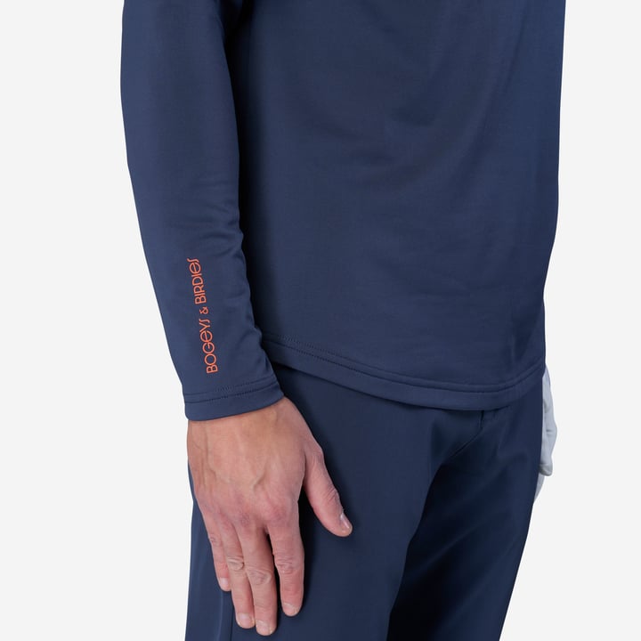 M Mid Layer LS Zip Blå Bogeys & Birdies