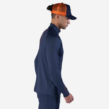M Mid Layer LS Zip Blå Bogeys & Birdies