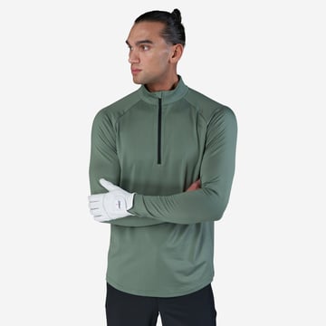 M Mid Layer LS Zip Grön Bogeys & Birdies