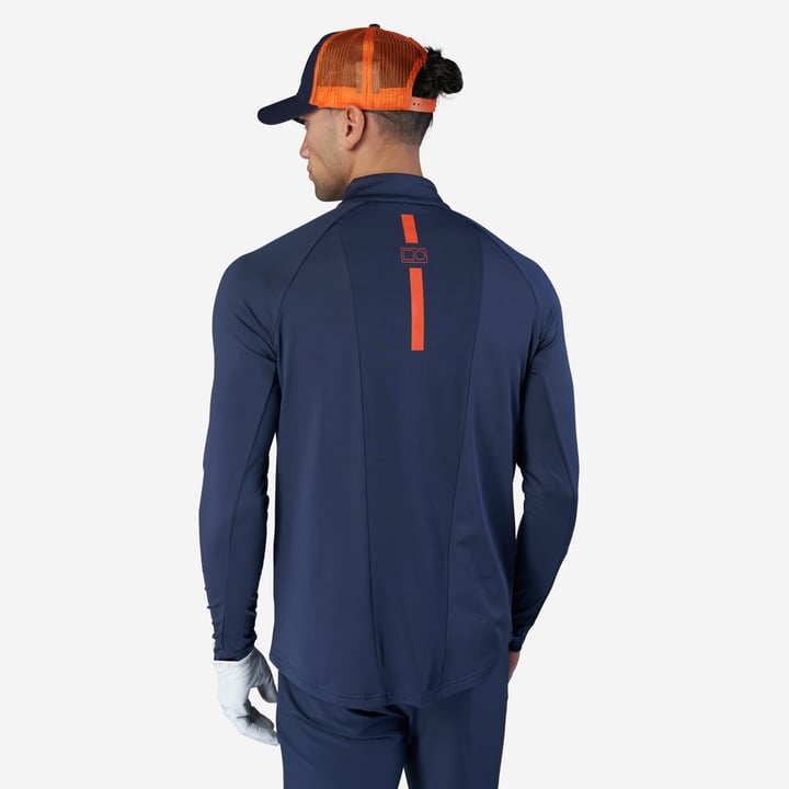 M Mid Layer LS Zip Blå Bogeys & Birdies