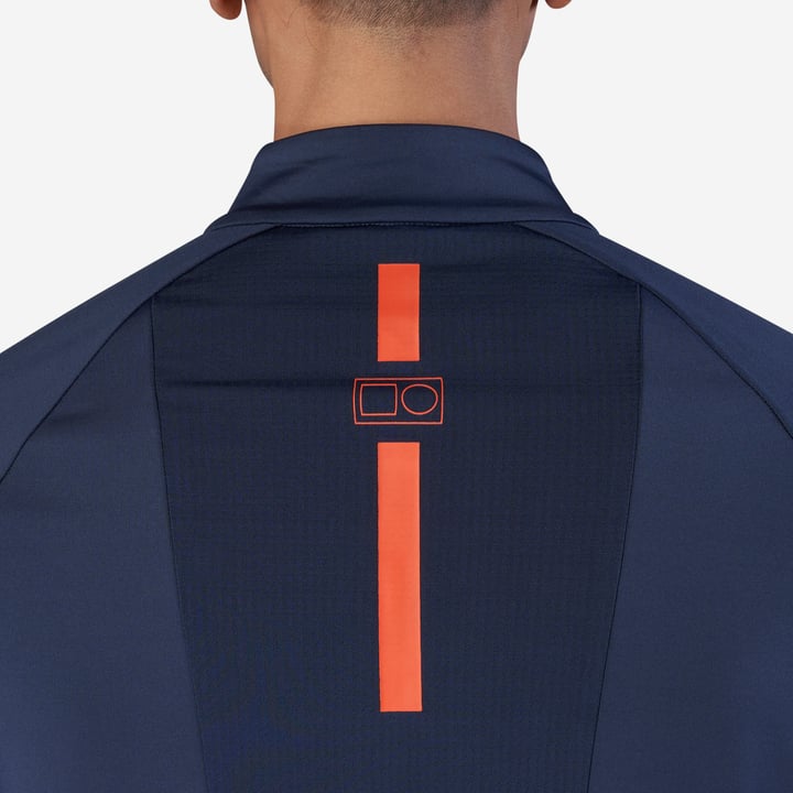 M Mid Layer LS Zip Blå Bogeys & Birdies