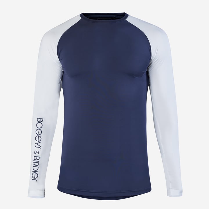 M First Layer LS Tee Blå Hvid Bogeys & Birdies