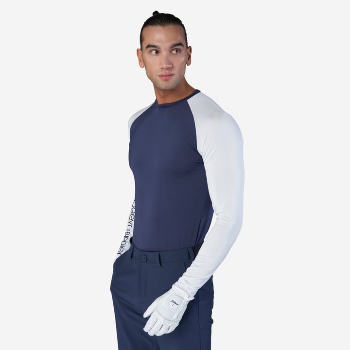 M First Layer LS Tee Blå Hvid Bogeys & Birdies