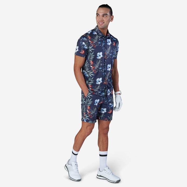 Skjorta Tech TM AOP Blau Bogeys & Birdies