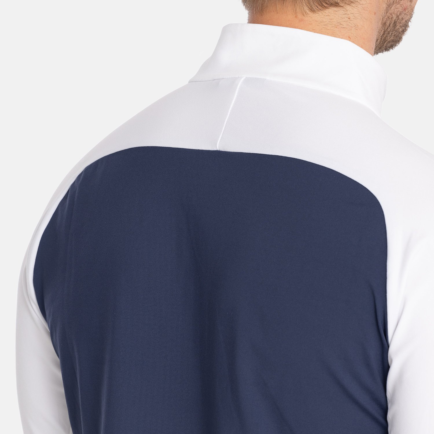 M Light Mid Layer LS Hvid Blå Bogeys & Birdies