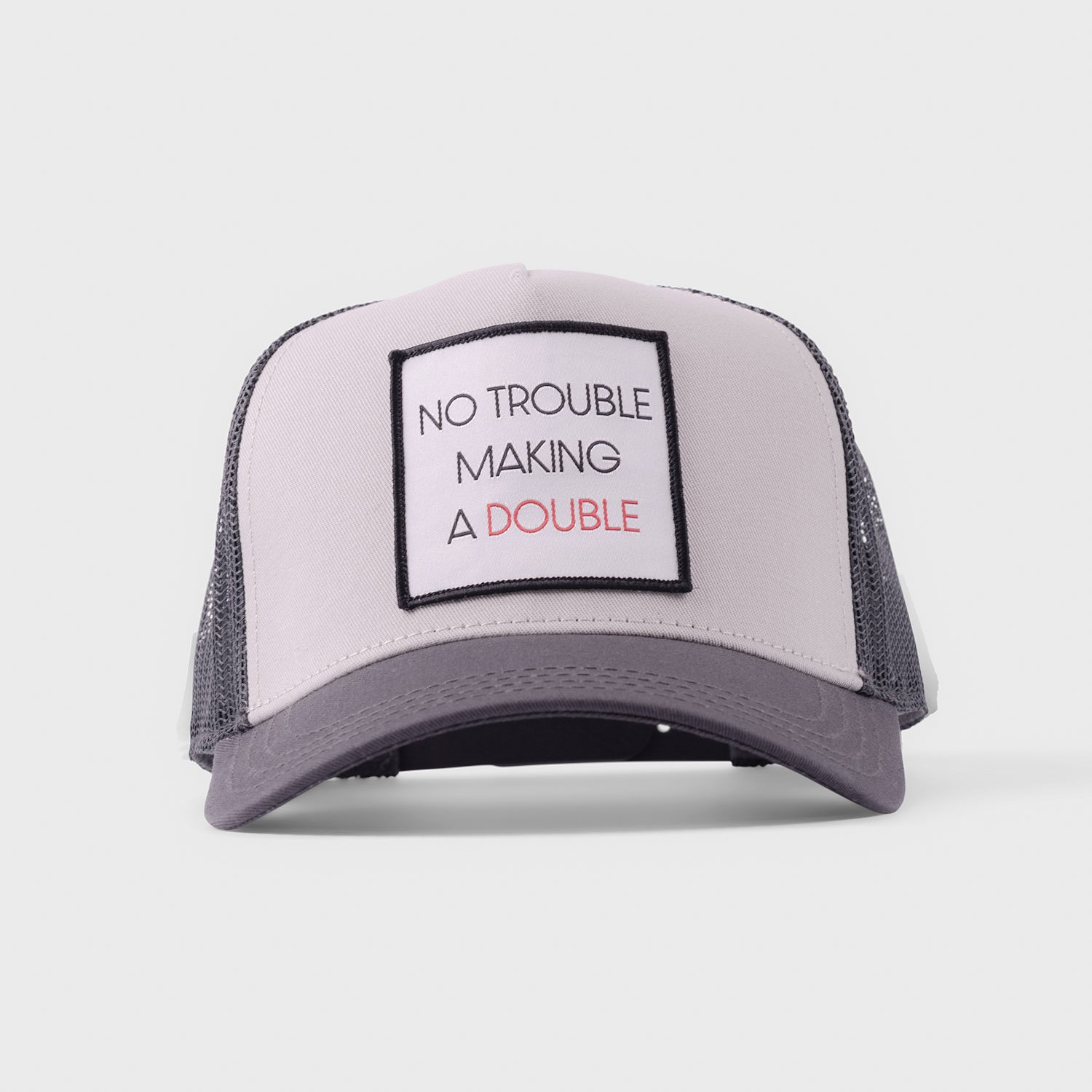 Trucker No Trouble Making a Double Grå Trucker No Trouble Making a Double Grå