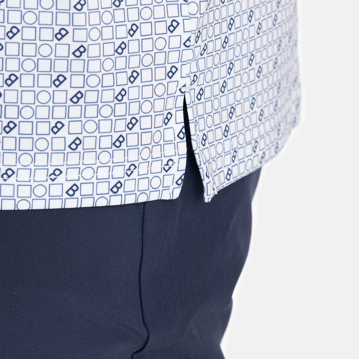M Tech Pique Micro AOP Hvit Bogeys & Birdies