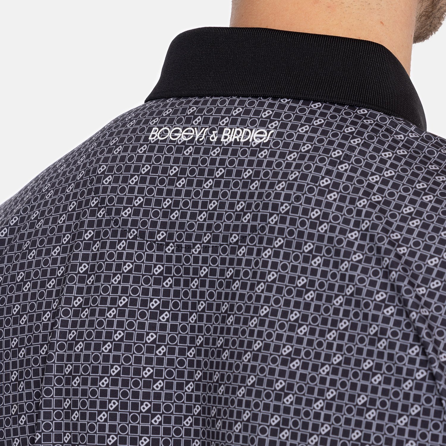 M Tech Pique Micro AOP Svart Bogeys & Birdies