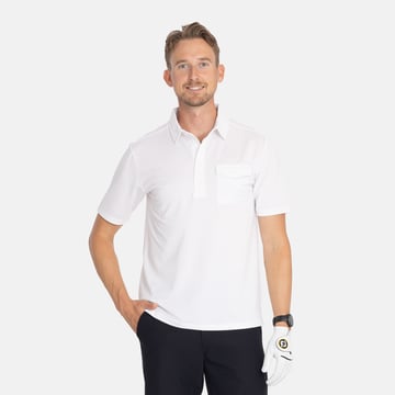 M Tech Pocket Polo 2.0 Hvid Bogeys & Birdies