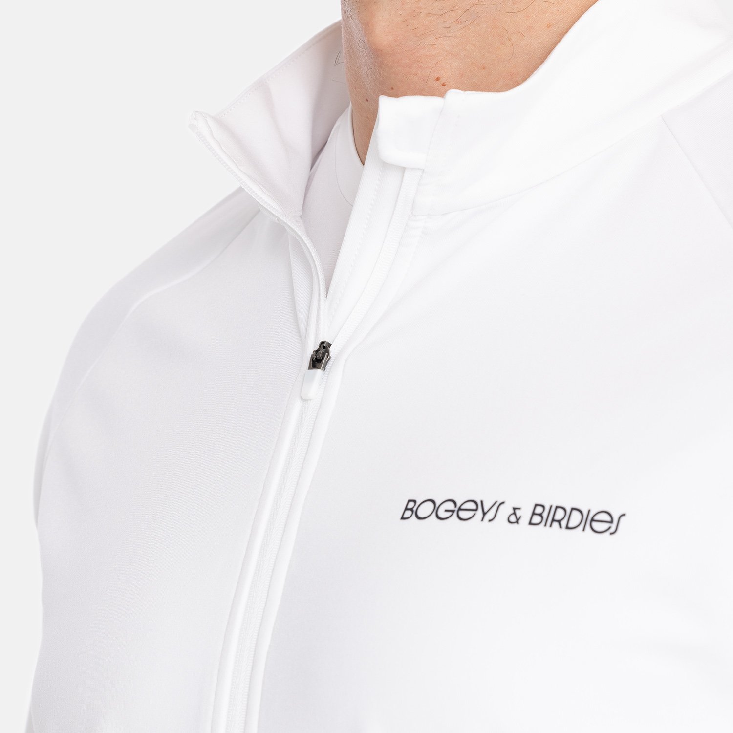 M Mid Layer LS Full-Zip Hvit Bogeys & Birdies