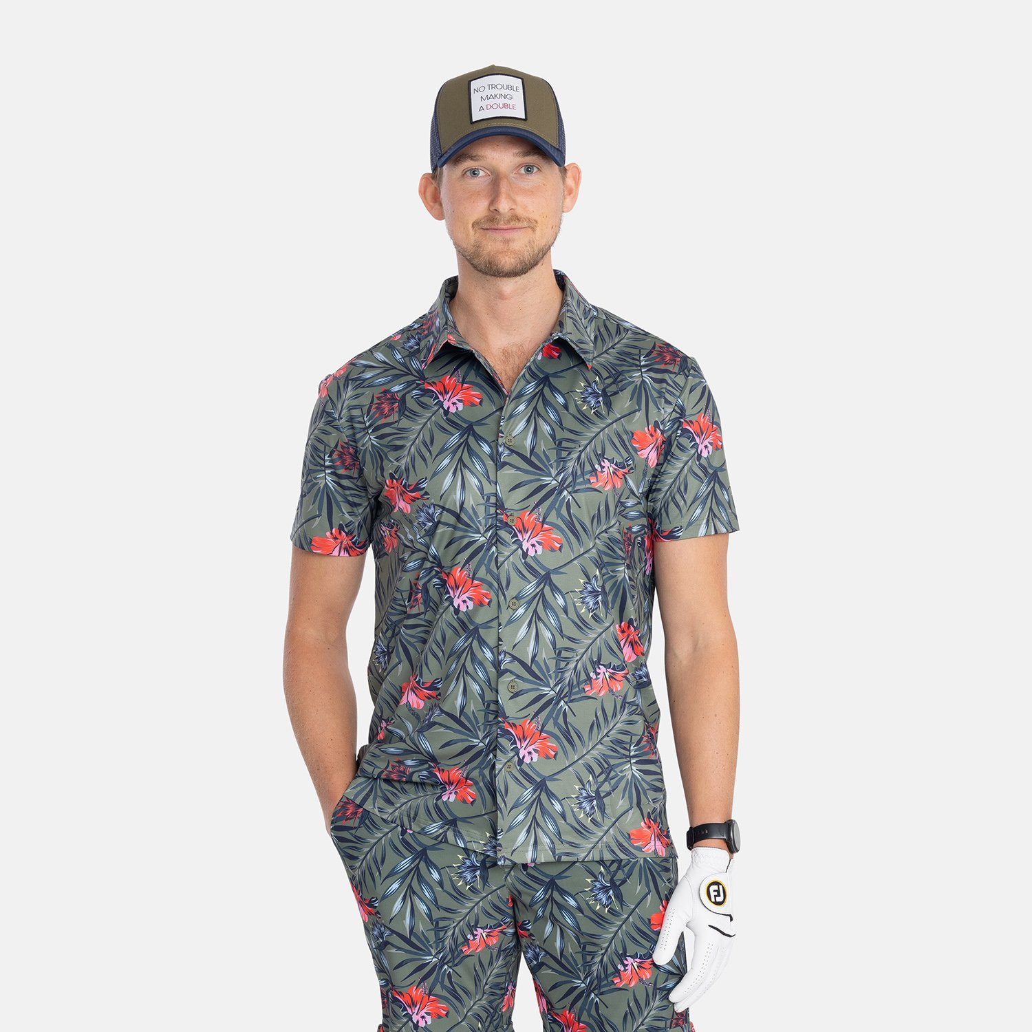 M Tech TM Shirt Flowerprint Bogeys & Birdies