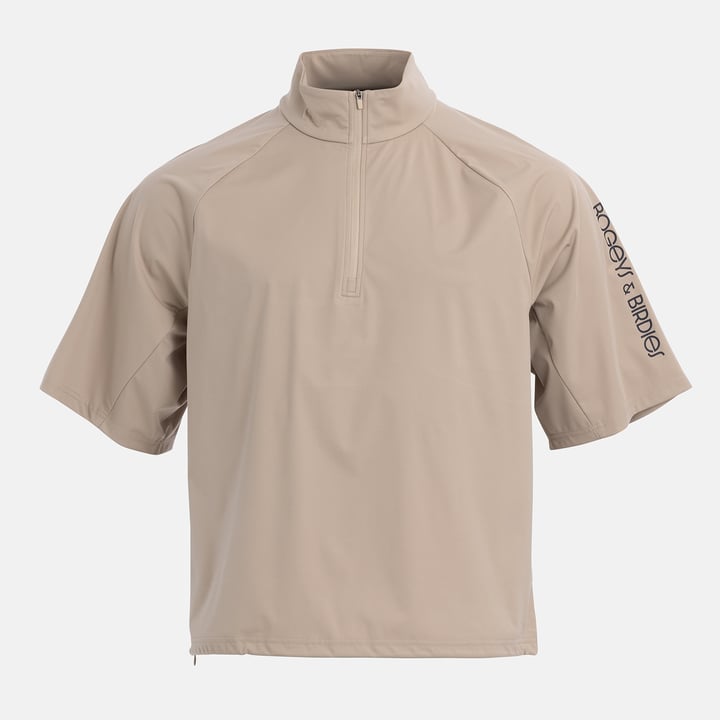 M Windbreaker SS 1/4 Zip Beige Bogeys & Birdies
