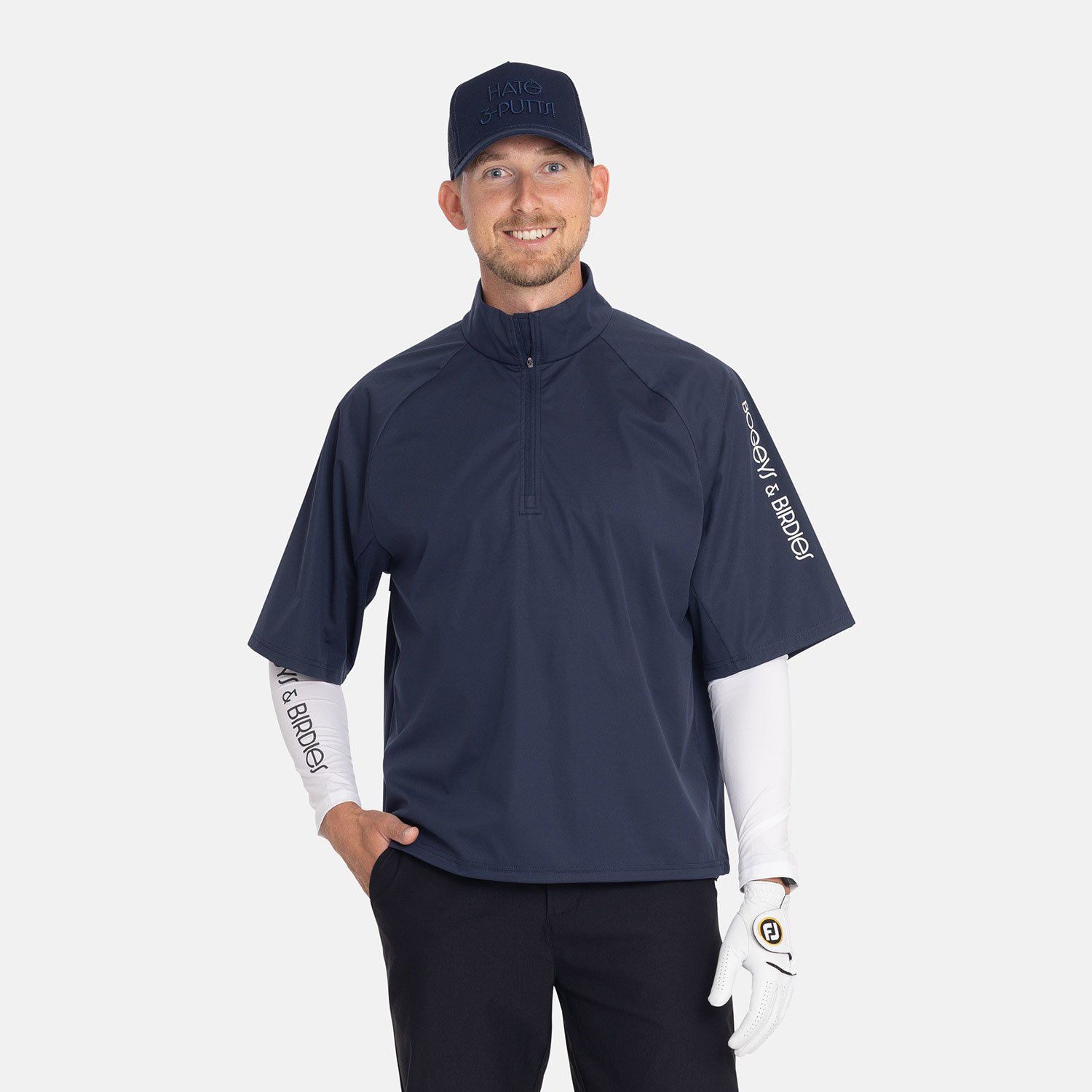 M Windbreaker SS 1/4 Zip Blue Bogeys & Birdies M Windbreaker SS 1/4 Zip Blue Bogeys & Birdies