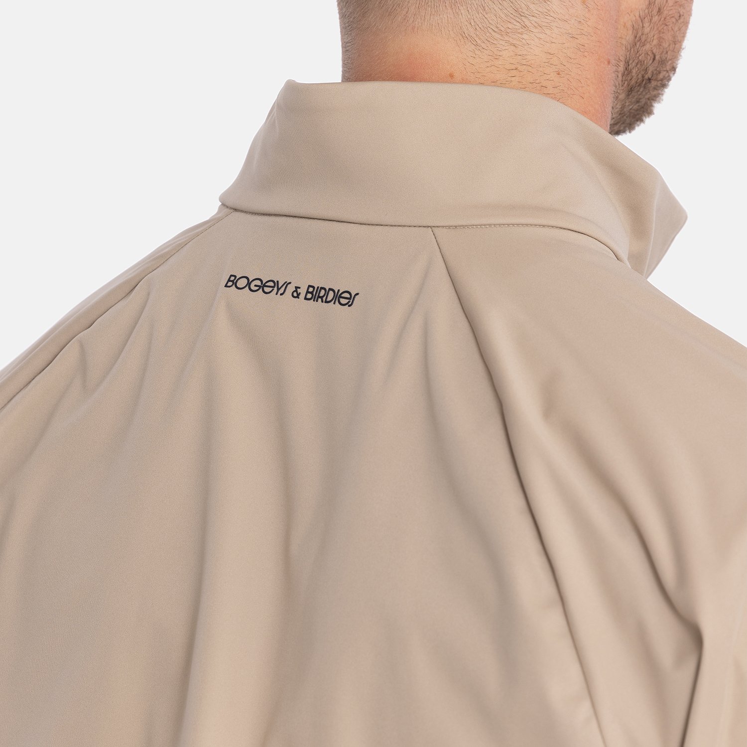 M Windbreaker SS 1/4 Zip Beige Bogeys & Birdies